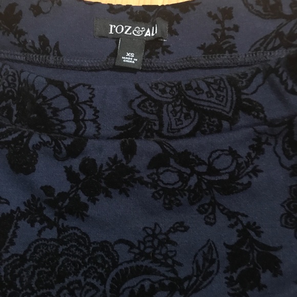 Soft High Waisted Navy Blue Skirt - Picture 2 of 3